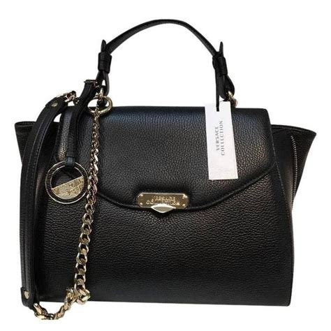 Versace collection pebbled leather satchel 